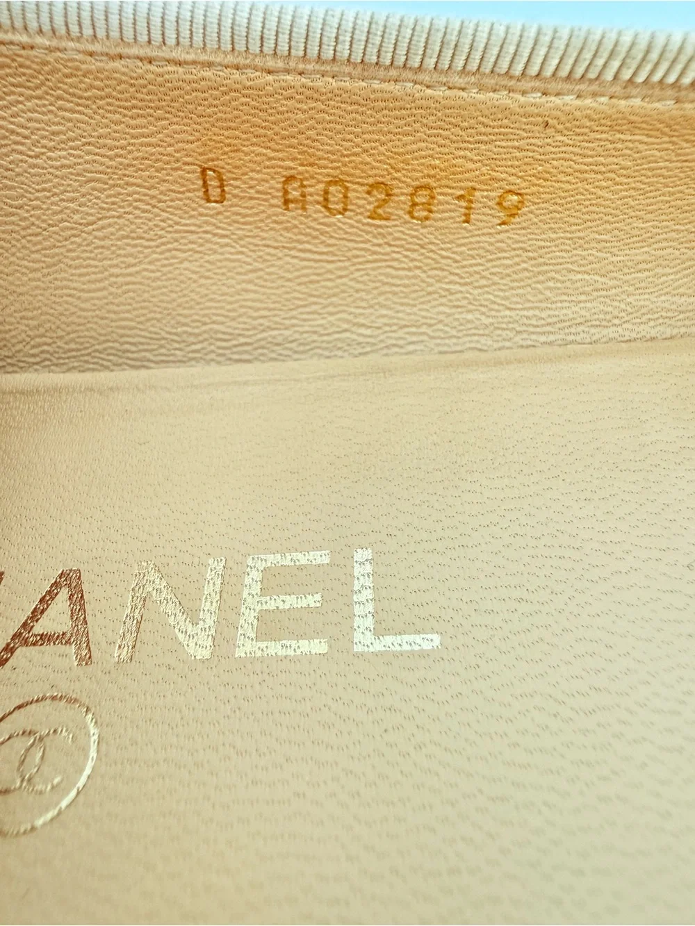 CHANEL G02819 Beige Black CC Cap Toe Leather Ballet Ballerina Flats 37.5